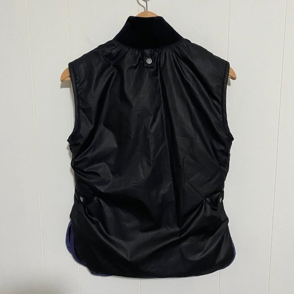 Belstaff Silver Label Black Coated Zip Up Vest Navy Trim Sz 44 (US 10/L) - Picture 11 of 15